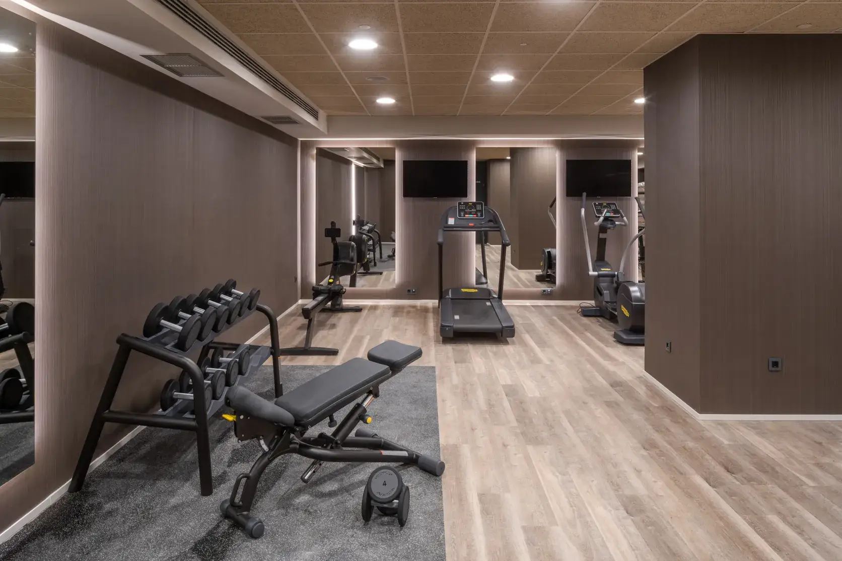 Equipamiento cardiovascular del gimnasio